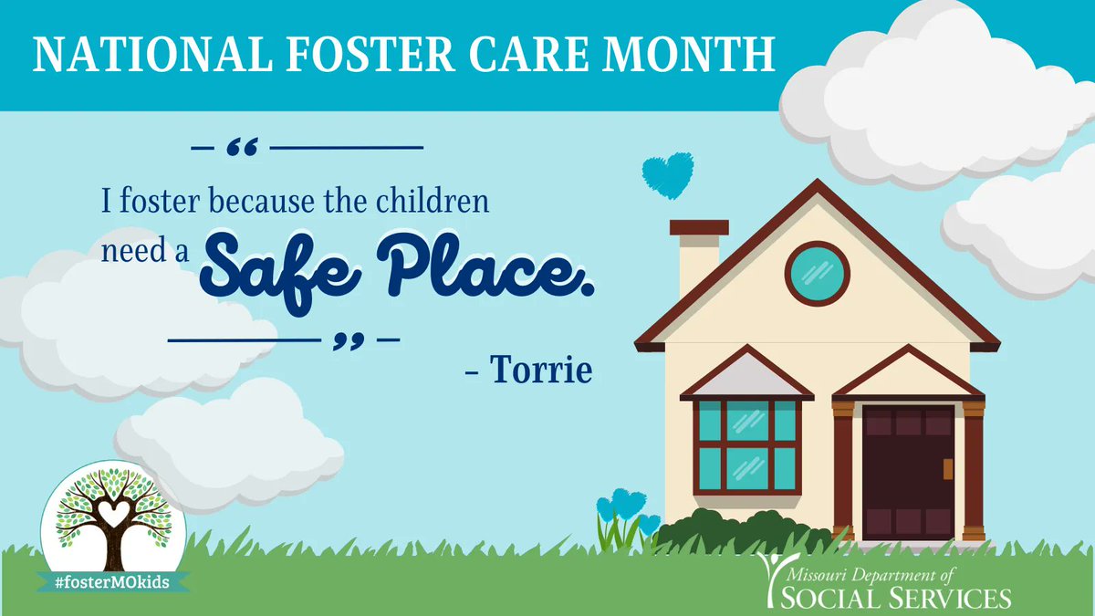 All children deserve a safe, loving place to call home. Learn more about becoming a foster parent today: buff.ly/3EYizxA 

#IFosterBecause #NFCM22 #FosterMOKids