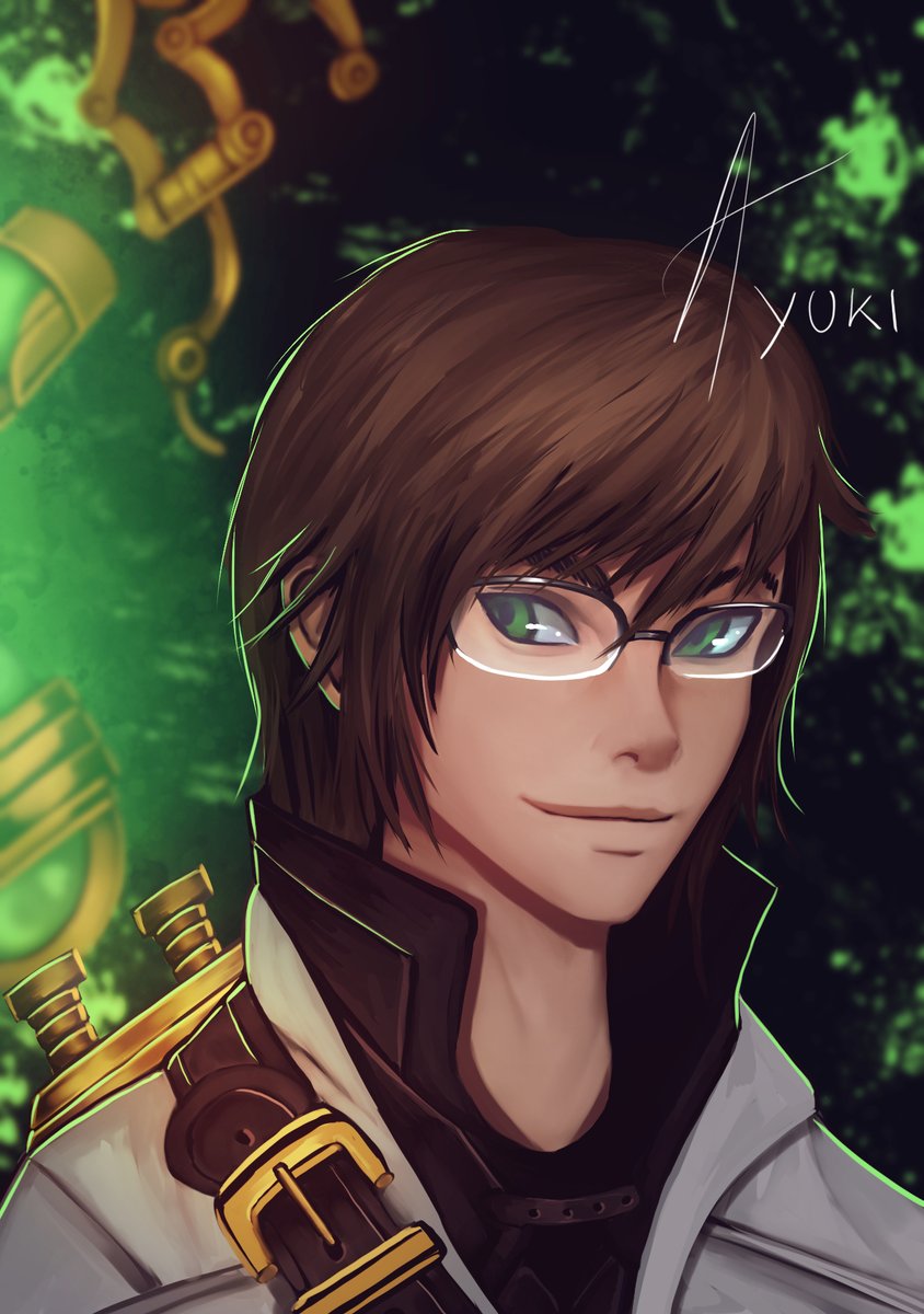 yuki_draws42's tweet photo. I'm back! Been sick for a bit, this is Synapse character commission for @TrueMythMuster!
He is local medic and scientist with gentle smile~
#gw2 #guildwars2 #gw2human #guildwars2human #gw2art #guildwars2art #gw2commission #gw2fanart #guildwars2fanart #gw2engineer https://t.co/tFLA6cZCjw