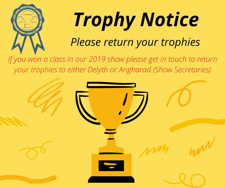 SAberteifi's tweet photo. Plis danfonwch neges i drefnu dychwelyd eich tlysau ! // Please get in touch to arrange return of your trophy(ies) ! https://t.co/OGUb98yVwq