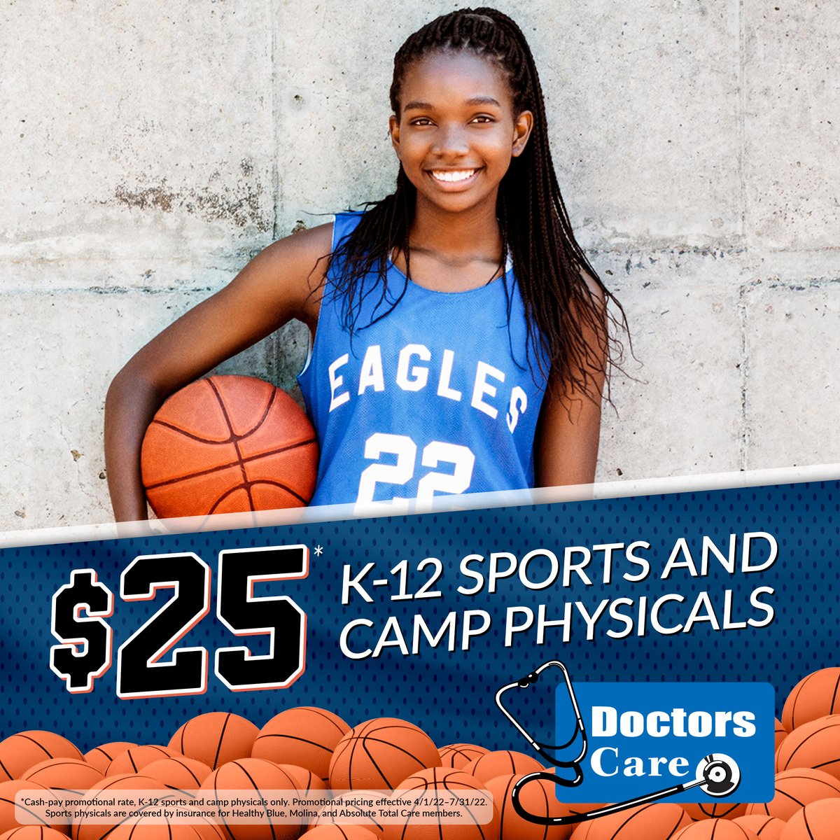 NovantHealthUC's tweet photo. Get your $25 sports physical by July 31st! Check-in online at https://t.co/58byxkn93I. https://t.co/f3EGTVclIl