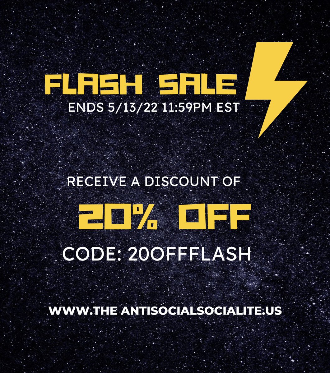 antisocial2019's tweet photo. Tap In &amp; Take Advantage of this FLASH SALE !
https://t.co/eXMmjzCmil https://t.co/qz0aFHRNWi