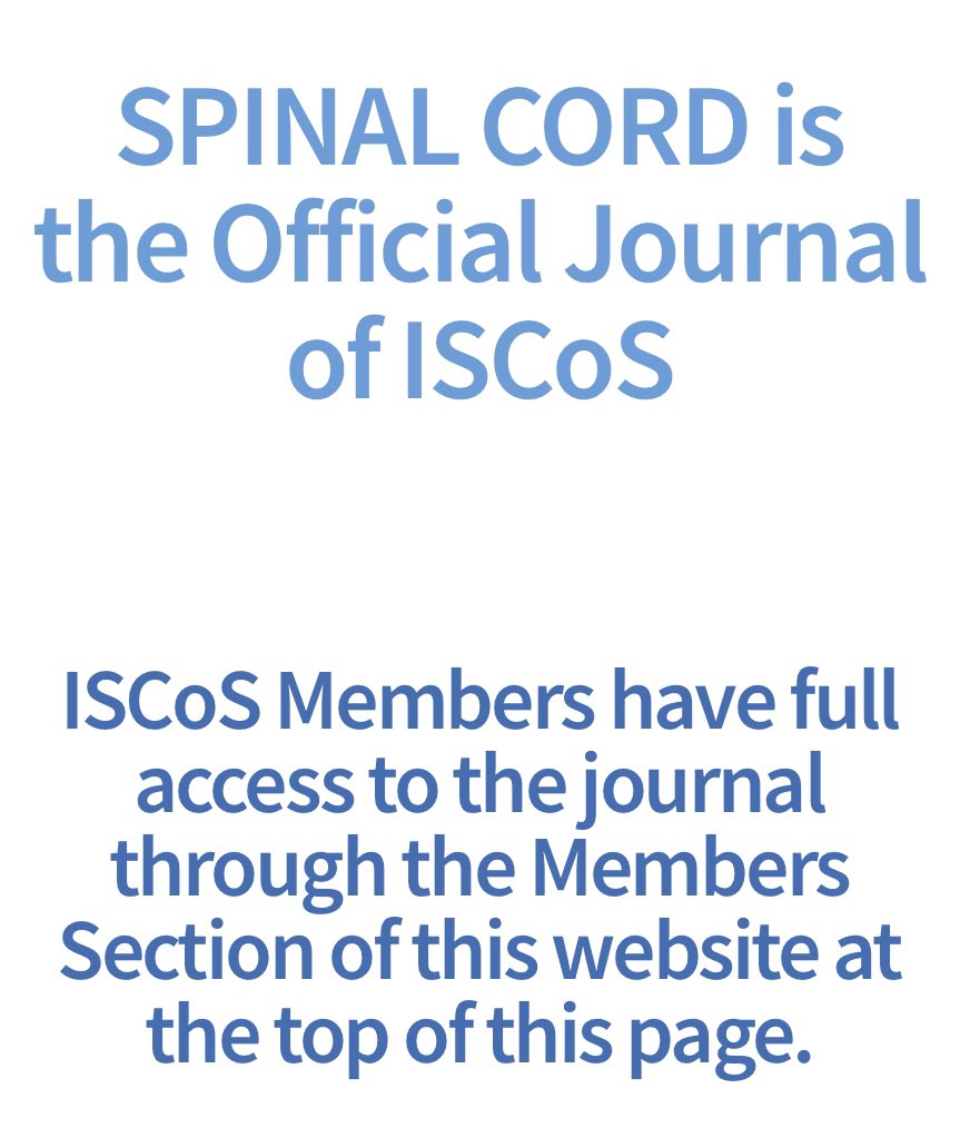 Spinal Cord Journal tweet media