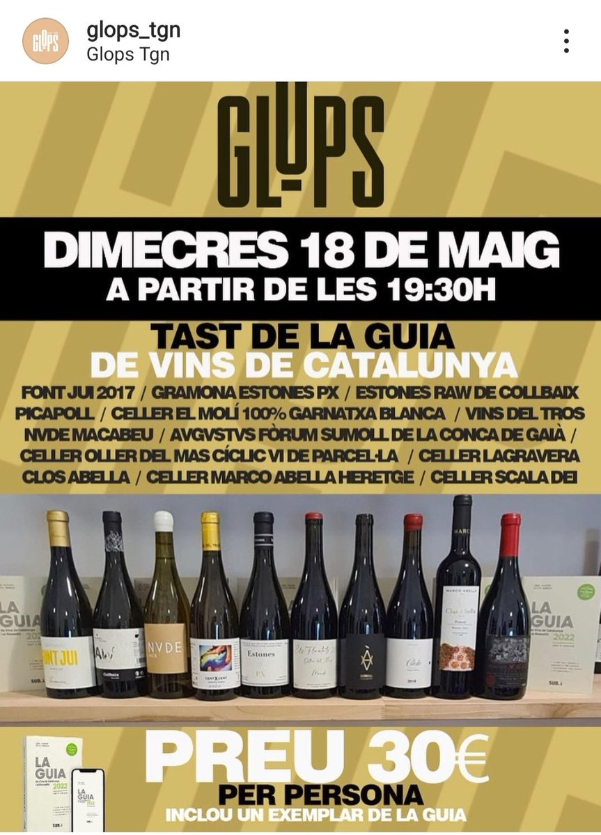 La Guia de Vins de Catalunya (@laguiavinscat) on Twitter photo Amb el <a href="/joan_tejero/">Joan Tejero</a> i la Laura organitzem el 4rt tast dels millors de #laguiadevinsdecatalunya a #glopstgn .
#xalarem #vicatalà Amb el <a href="/joan_tejero/">Joan Tejero</a> i la Laura organitzem el 4rt tast dels millors de #laguiadevinsdecatalunya a #glopstgn .
#xalarem #vicatalà