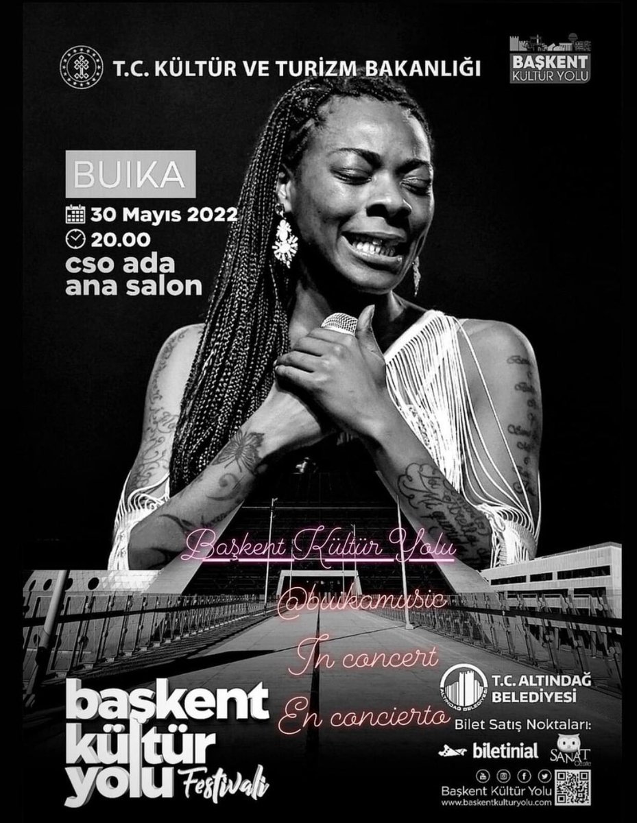 BuikaMusic's tweet photo. (…) YES! We ARE coming TO YOU! #AlwaysBUIKAMUSIC #Ankara #Istanbul #Antalya #Turkey #BaskentKueltuerYolu #lovingy’all #loveofmusic #loveofculture https://t.co/3OAOMC9OD4