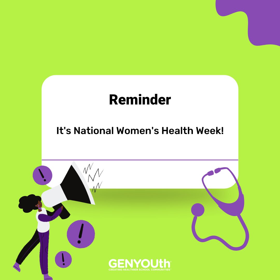 It’s National Women’s Health Week, and Women’s Health Month in May, the perfect time for girls to take proactive steps to better their health and wellness!