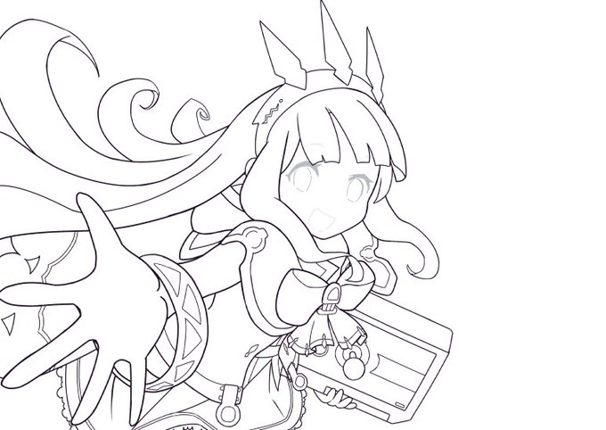 WIP 線画できた
今週末に仕上げるのに向けて順調に進んでます。 