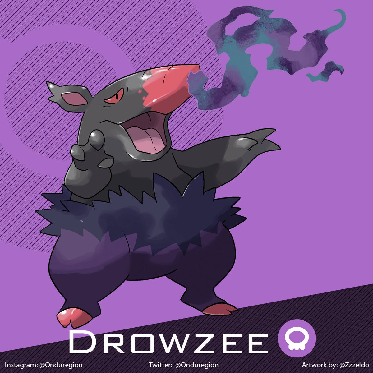OnduRegion's tweet photo. Nueva forma regional en Ondu.

Conoce al pokemon alergico Drowzee tipo Poison

#pokemon #predictions #PokemonScarletViolet #artistsontwitter #art https://t.co/AFmUrJhGPD