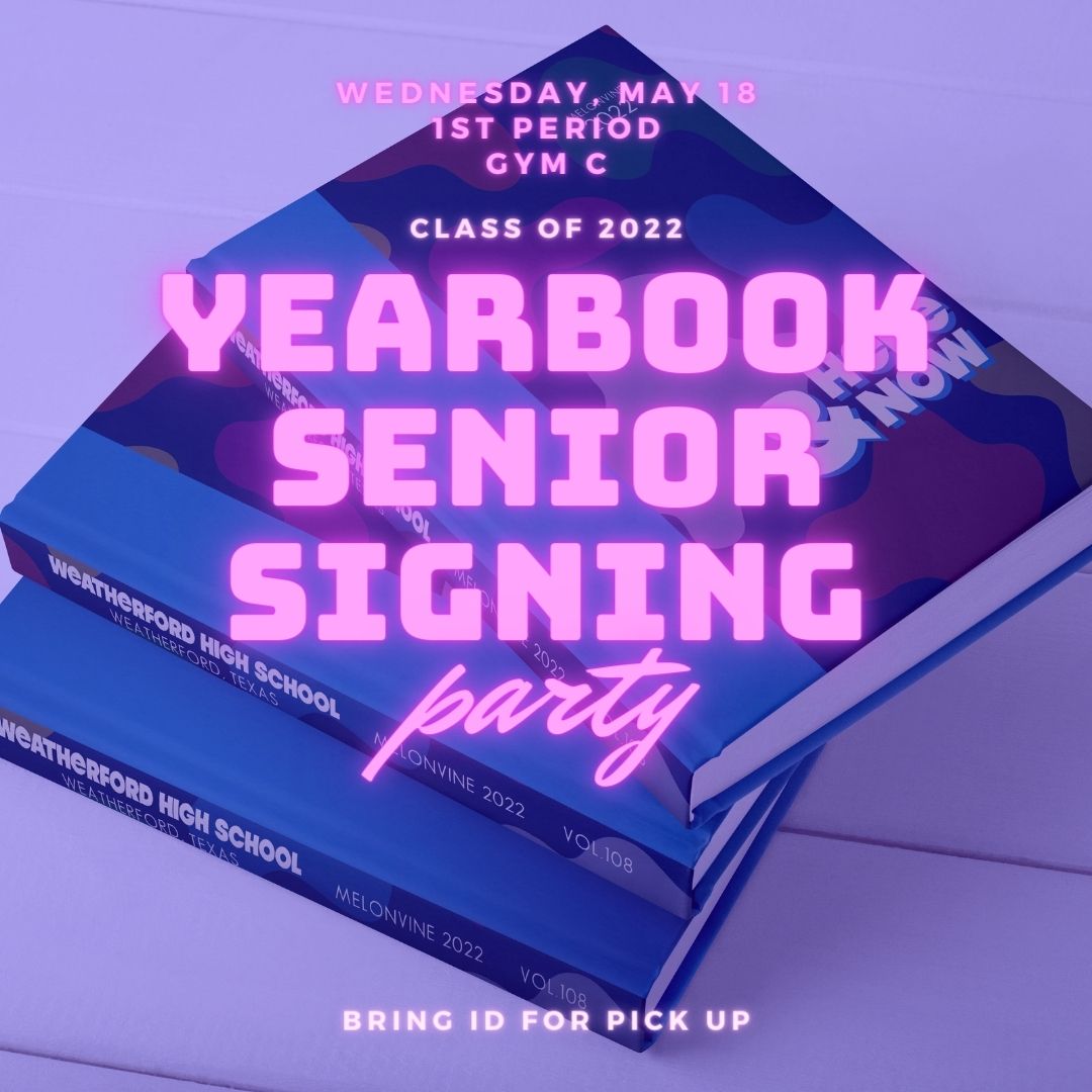 SENIORS!!!
There is still time to reserve your copy. Go to yearbookforever.com/schools/weathe…