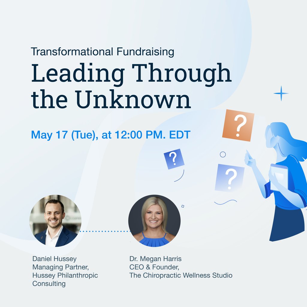 On May 17 at 12pm, I am hosting a free webinar with guest speaker Dr. Megan Harris, CEO &amp; founder of The Chiropractic Wellness Studio. We will be discussing how to lead your team through the unknown.

🔶 To register or learn more, visit: husseyphilanthropic.com/events
