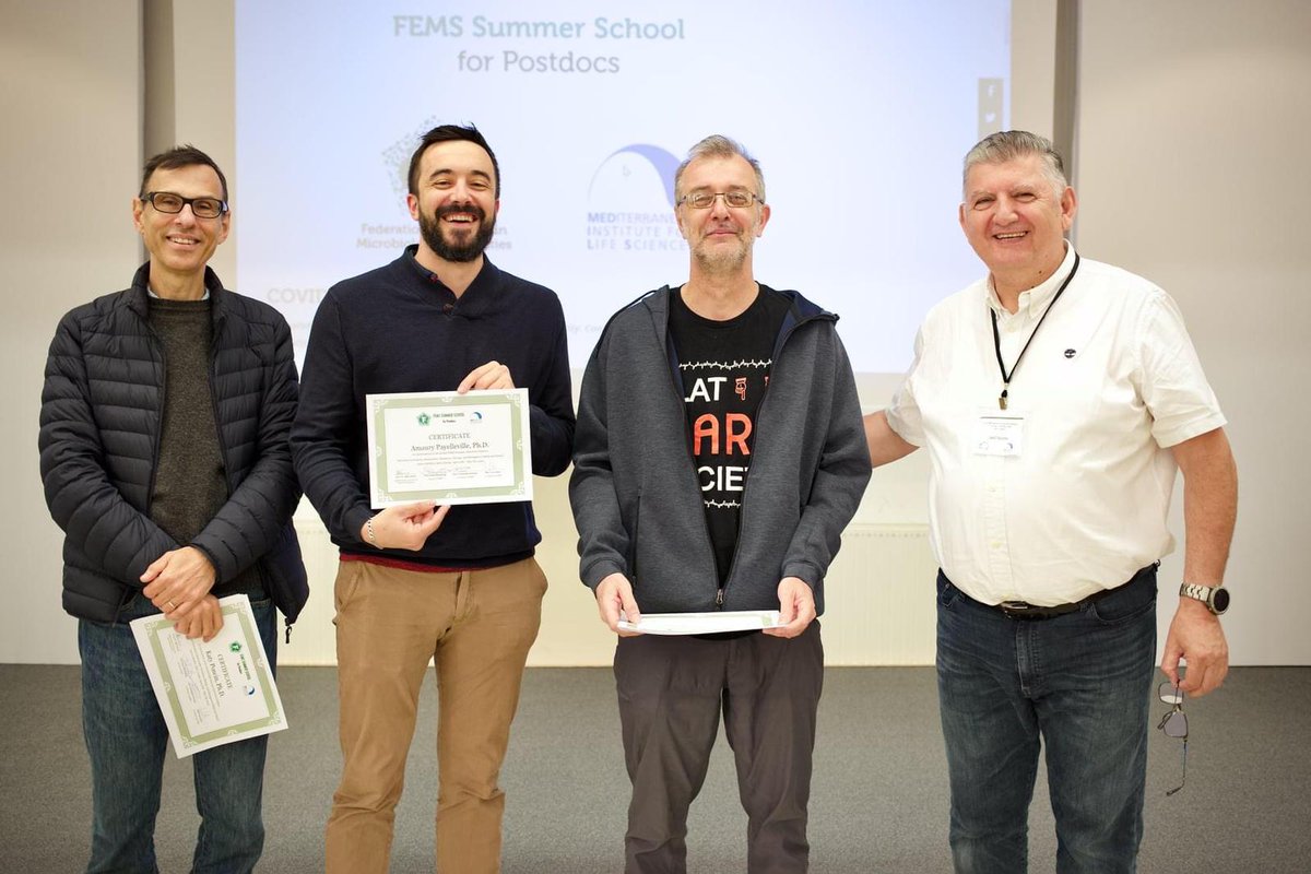 a_payelleville's tweet photo. What a wonderfull experience at the postdoc FEMS Summerschool ! @FEMSmicro @medils1 
It was a pleasure and a privilege to meet you all Postdocs and PIs ! Special mention to the Noisy team @DorienWilmaerts @niclas_nordholt @KaetchenPre ! I hope we will all meet again soon ! https://t.co/vuCRYYJQNE