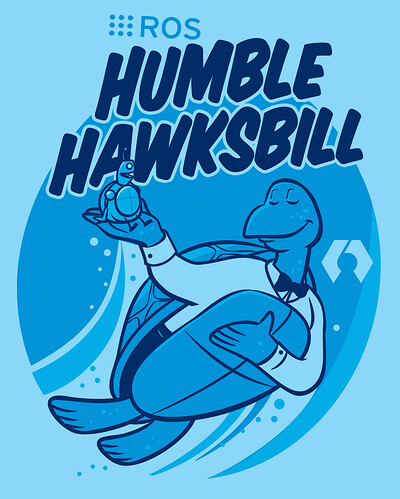 OpenRoboticsOrg's tweet photo. ROS 2 Humble Hawksbill distro swag is now on sale!

Every sale supports our mission to bring open-source robotics software to the world. We're offering 20% off your order until the official release date of 5/23

Details at:
https://t.co/1liIgFkrQ1 https://t.co/1m9FBinTzA