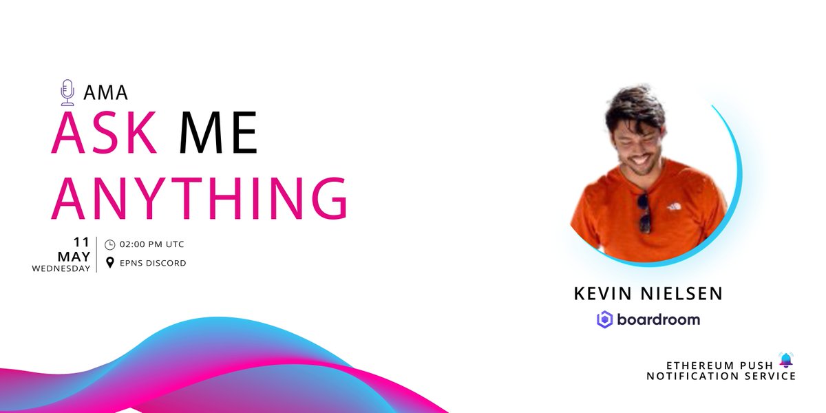 PushChain's tweet photo. 📡 Get ready for a Live AMA with @boardroom_info 🗳️🤩
Join our conversation with Boardroom founder – @kevinknielsen at our Discord #EPNSTownhall channel🎙️
⏰ 11th May, at 2PM UTC
📍 https://t.co/62WDyzSyNZ
Feel free to join & hop in the chat & discuss any questions you have!😄 https://t.co/FgqlIzqe3T