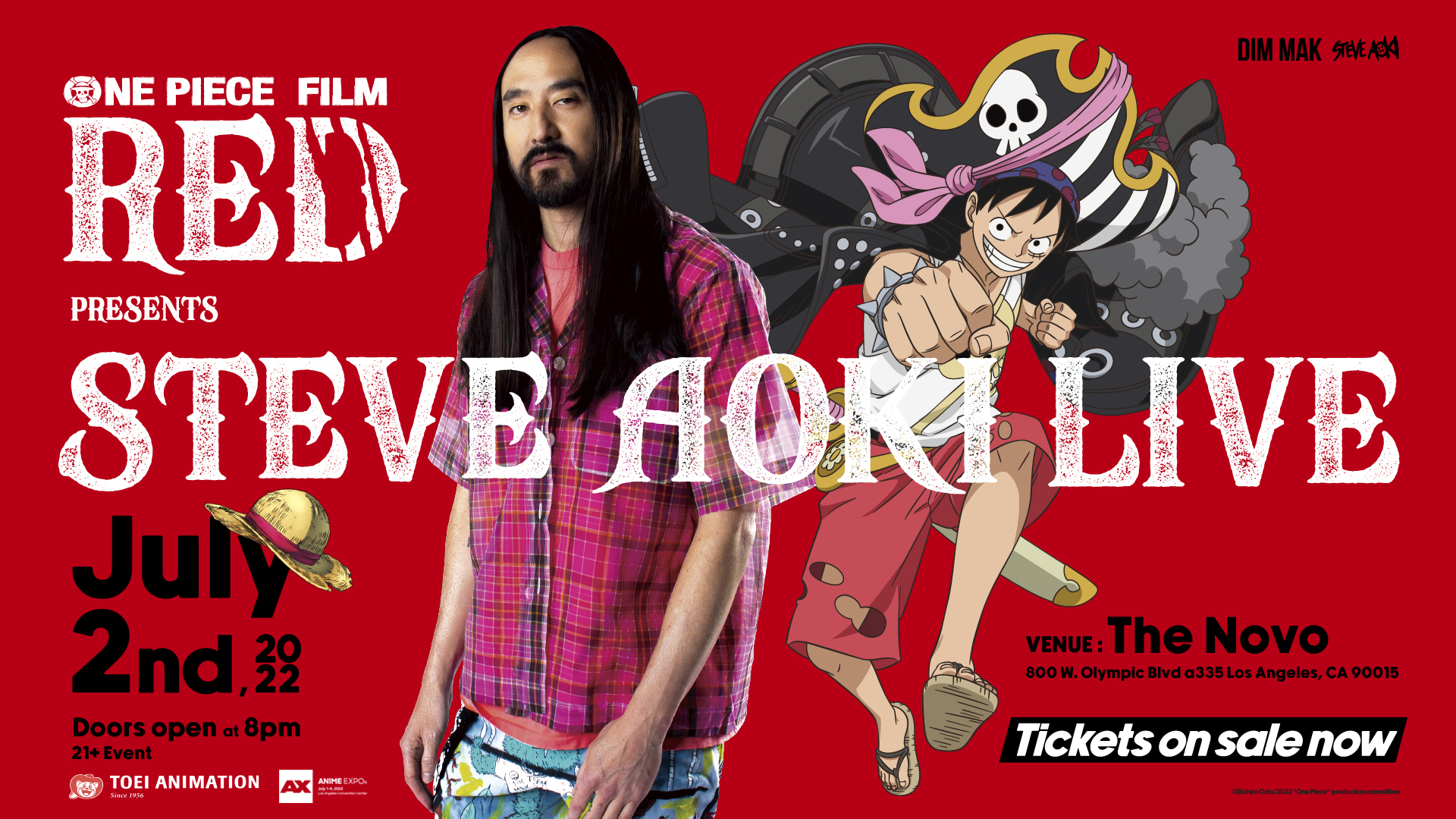 One Piece News Anime Expo Announces One Piece Film Red Steve Aoki Concert In Conjunction With Toei Animation More T Co Zwdbfdqcxt T Co Fsefqolc0e Twitter
