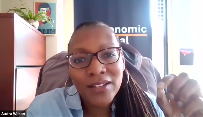 EconomicSecProj's tweet photo. .@AudraWilsonEsq, President and CEO of the @shrivercenter says: “The Shriver Center... believes that the power of #guaranteeincome is to tackle systemic inequities and the legacy of structural racism in the United States.” #CashStrikesBack https://t.co/TGvHA0tyYN