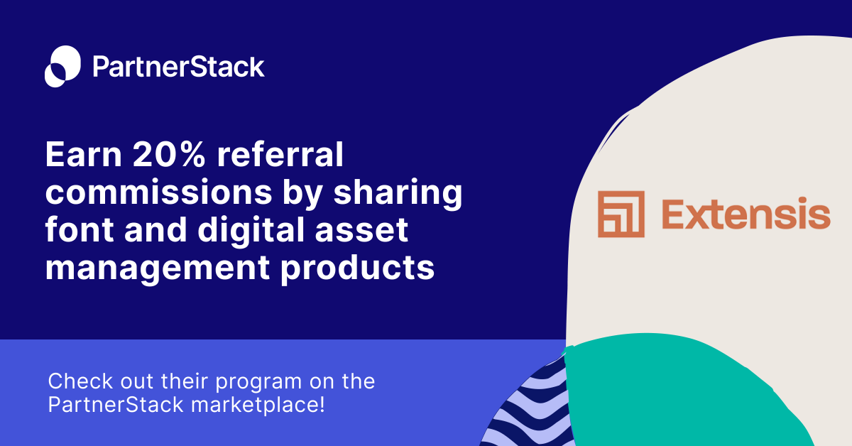 partnerstack's tweet photo. The @extensis's Affiliate Program is live 🥳! Looking to step up your font and asset game? Join the affiliate program today and you could also earn a 20% commission.
https://t.co/ONzRZxHBaq https://t.co/PSyl1rz32c