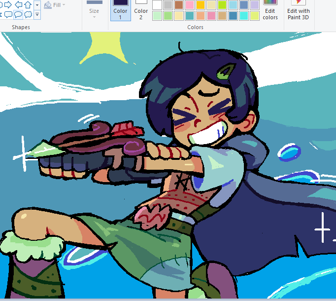 skullmercy's tweet photo. mspaint marcy wee #amphibia https://t.co/8wUShmChTM