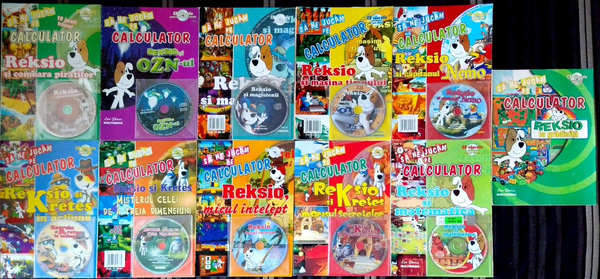 Garadares's tweet photo. #BringReksioBack 
@BoomBitGames @SFR_Bielsko @GOGcom 
My Reksio magazines + CDs collection distributed by @ErcPress in Romania. Enjoyed them a lot back in the day. 😃🐶 https://t.co/kNWEyMhsfS