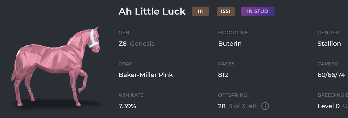 BellumSerra's tweet photo. Happy to announce new additions to the Serra Bellum Family. Our First Genesis Horses. We are Bullish on @zed_run and are continuing to invest in our Stable. 
Welcome Ah Little Luck and Gold Flight. #ZedRun https://t.co/z4mGFRwwok