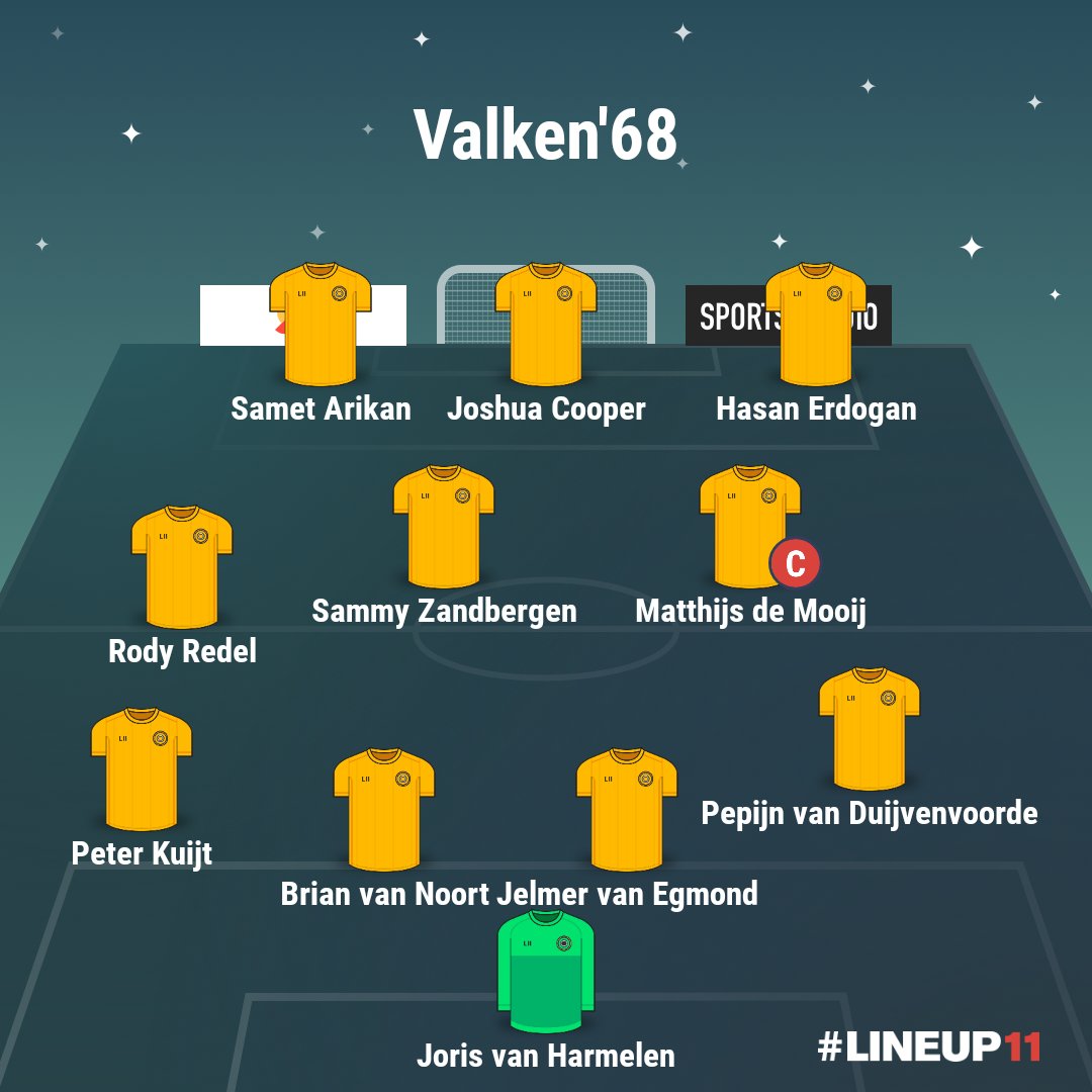Competitie voor <a href="/Valken68/">v.v. Valken '68</a> vanavond in Hoorn. Tegenstander is @vvZwaluwen30 #lineup11