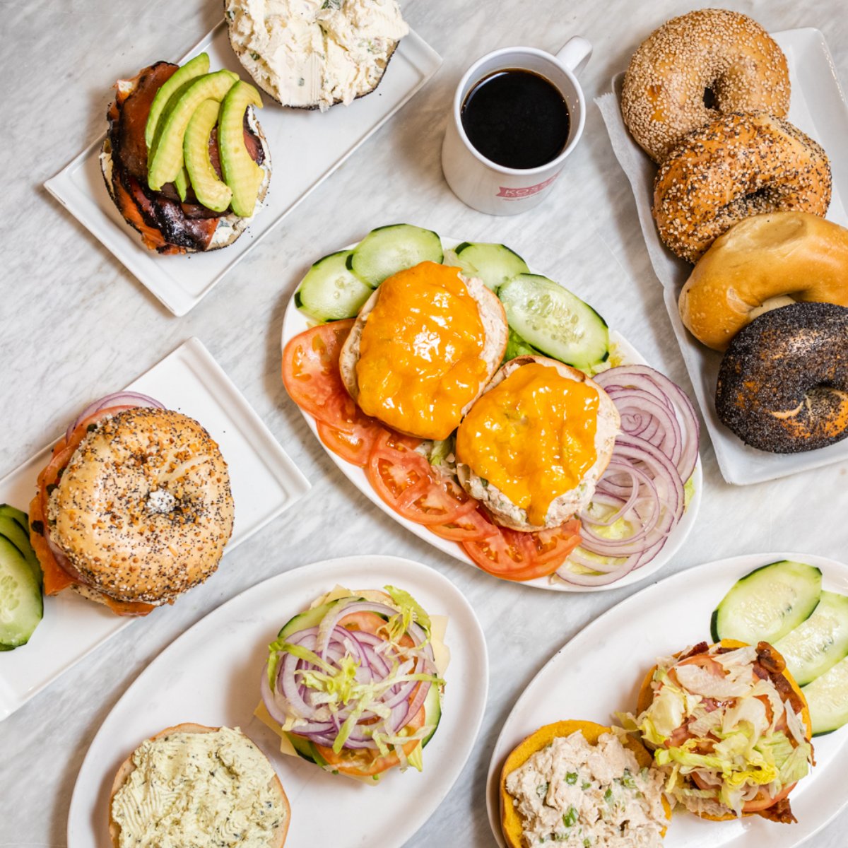 Kossars's tweet photo. Using traditional recipes and fresh ingredients, our menu offers a variety of options to satisfy your hunger. #KossarsBagelsAndBialys #Kossars #KossarsBialys https://t.co/1bEDPmZT4y