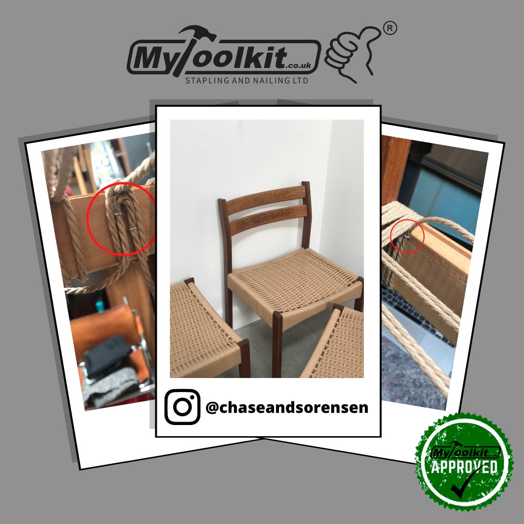 MyToolkitonline's tweet image. Let us present to you this elegantly weaved #DanishCord chair 🇩🇰 

Tool: ME4000
Fixings: 4000 Series 12/16mm

If you work with #furniture and have #stapling needs, get in touch now, I'm sure we can work out a bespoke solution for you! 💪

📞 0333 8000 345
📧 info@mytoolkit.co.uk