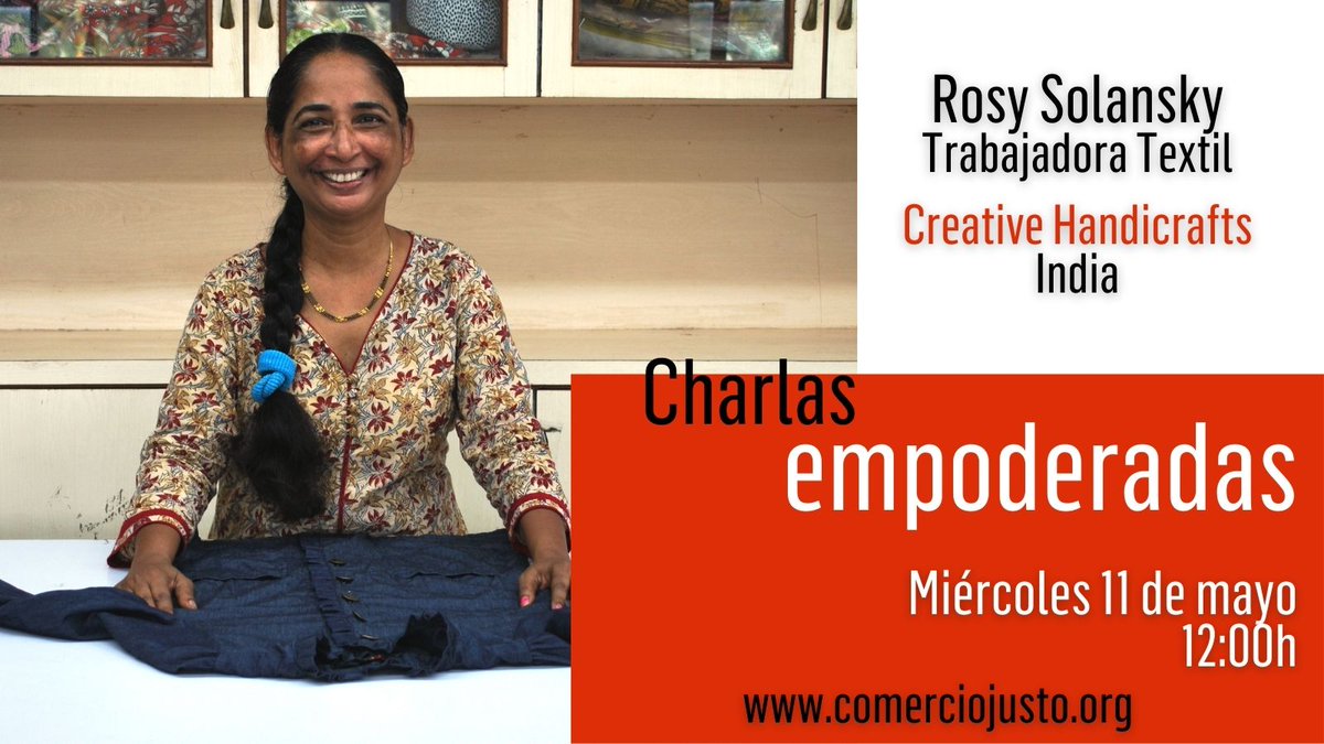 PROYDE's tweet photo. Los próximos miércoles 11 y 18 de mayo a las 12:00h tienes la oportunidad de conocer a Anjali y Latifah, trabajadoras de organizaciones de #ComercioJusto en #India y #Marruecos respectivamente. Conecta con nuestras #CharlasEmpoderadas. https://t.co/bfssFqtvh1 https://t.co/sZXckNGI9E