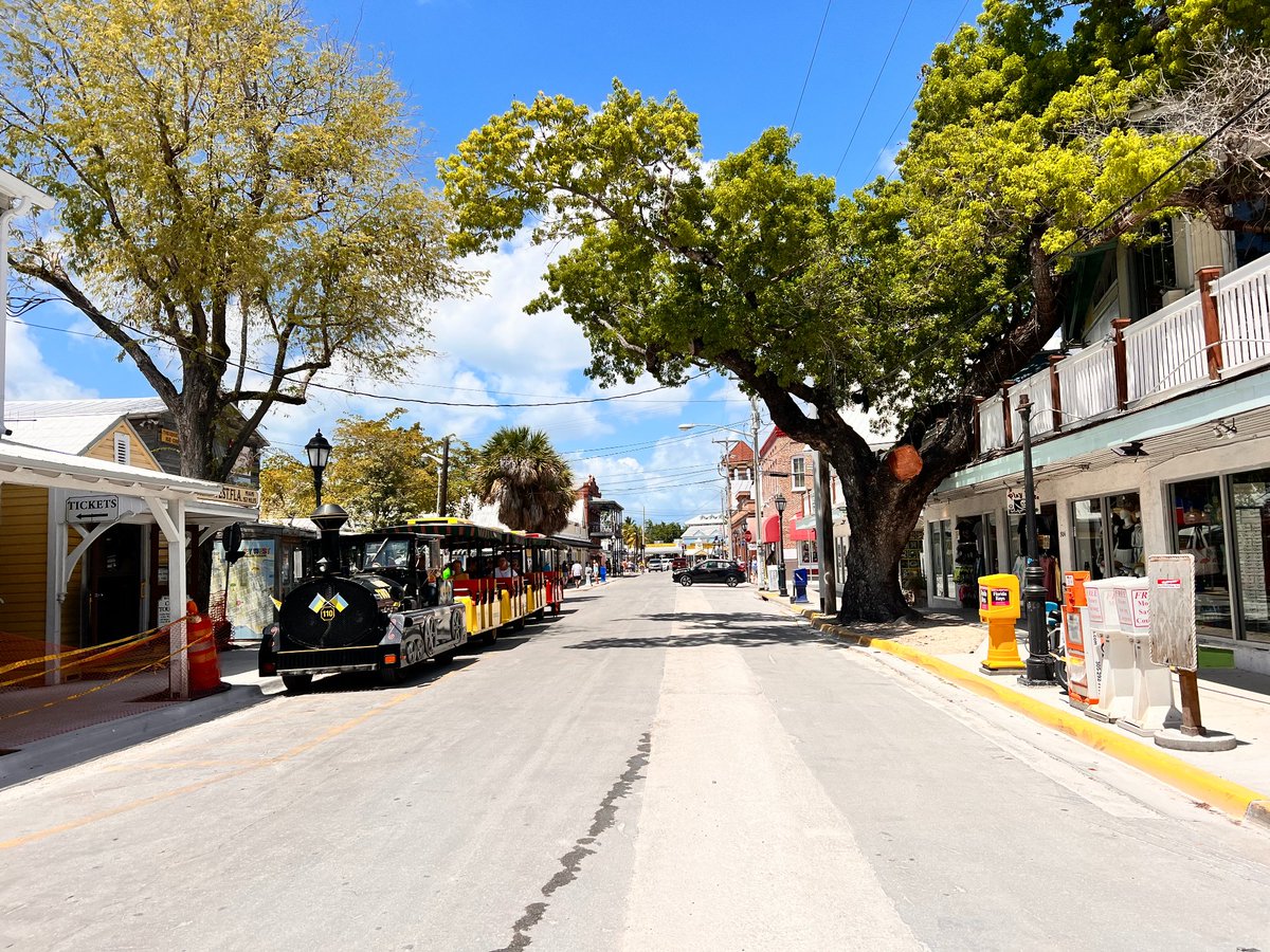 oldtownmanorkw's tweet photo. Greetings from Front Street! We're enjoying 80 degrees and sunshine this week in Key West. 🌞
.
.
#keywest #flkeys #lovefl #conchrepublic #duvalstreet #oldtownkeywest #florida #conchtrain #paradise #vacation https://t.co/43MSuKrTSN