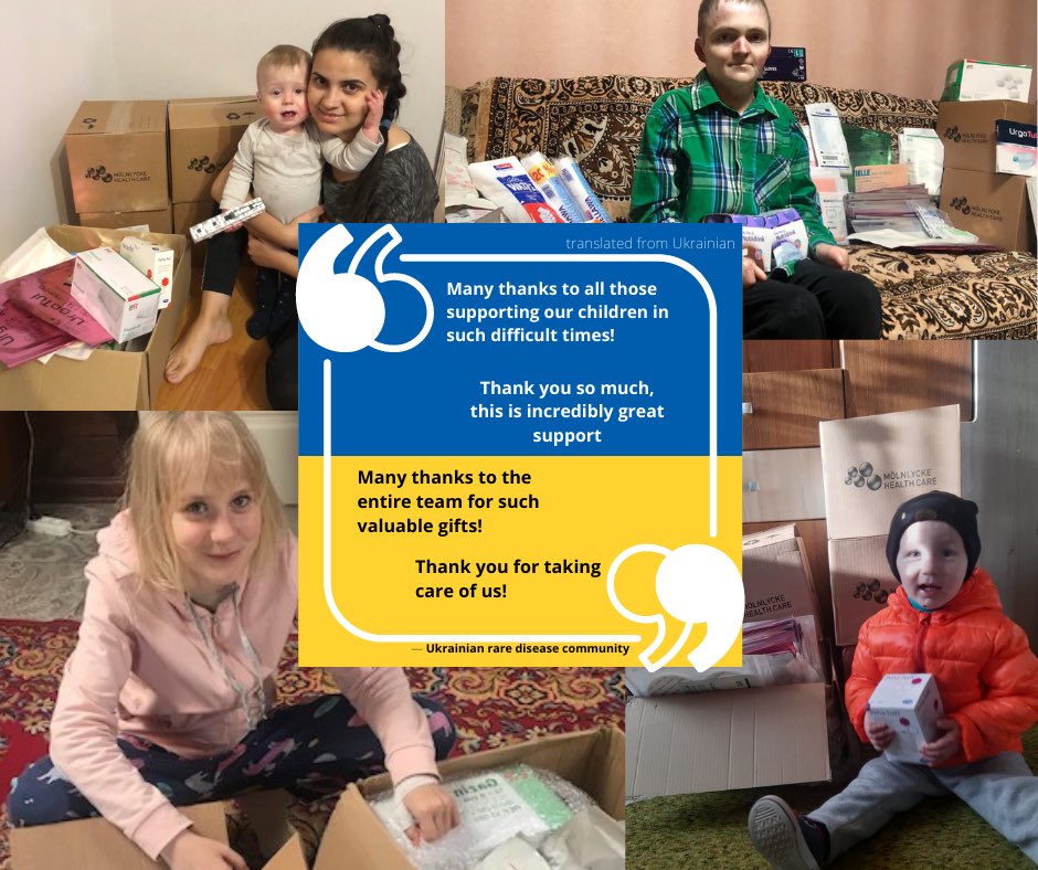 EURORDIS-Rare Diseases Europe (@eurordis) on Twitter photo Today, over 60 families in Western Ukraine affected by Epidermolysis Bullosa safely received supplies of vital medicines and desperately needed materials. 
We are incredibly grateful to everyone who has made this operation possible! Today, over 60 families in Western Ukraine affected by Epidermolysis Bullosa safely received supplies of vital medicines and desperately needed materials. 
We are incredibly grateful to everyone who has made this operation possible!