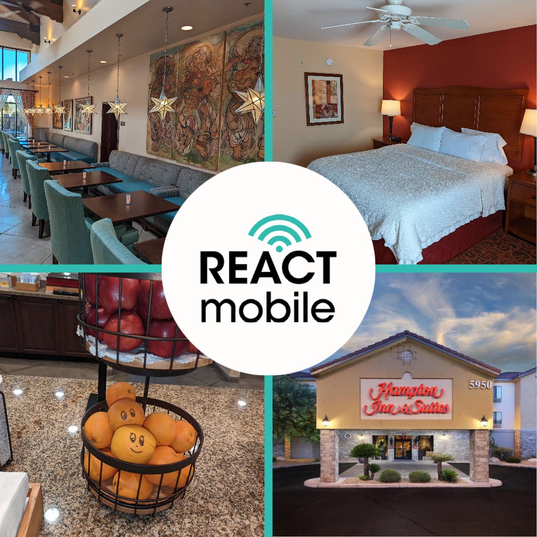 ReactMobile's tweet image. Take a trip with us this #traveltuesday to the sunniest city in the U.S., Tucson, where we installed our workplace safety solution at this scenic Hampton Inn & Suites.
Learn more about how we are helping hotels protect their people: hubs.la/Q019YCfb0
#reactmobile