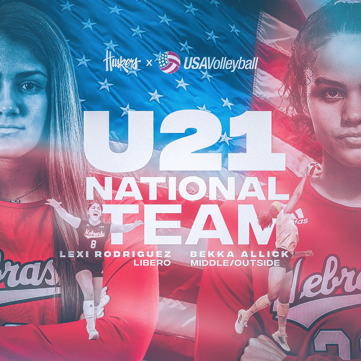 Nebraska Volleyball (@huskervb) on Twitter photo Big Red, White & Blue.
U21 Team: <a href="/Alexis14Rod/">Lexi Rodriguez</a> & @bekkaallick5 ✊
#GBR 🇺🇸: go.unl.edu/aczk Big Red, White & Blue.
U21 Team: <a href="/Alexis14Rod/">Lexi Rodriguez</a> & @bekkaallick5 ✊
#GBR 🇺🇸: go.unl.edu/aczk