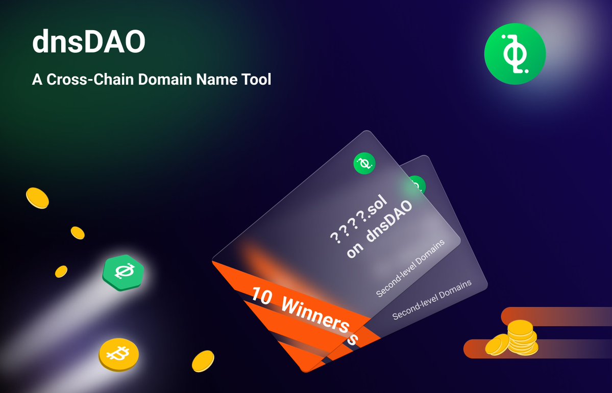 dnsDAO's tweet photo. #dnsDAO is a cross-chain domain tool! Comment your #Solana address. We'll randomly airdrop 10 .sol second-level domains as soon as the tool is launched.
 
✅ Follow: @dnsDAO
✅ RT + Like🤍
✅ Comment $SOL Address
 
#SolanaGiveaway #SolanaGiveaways #SolanaNFT #NFTGiveaway #NFTdrop https://t.co/n82IRsPPdW