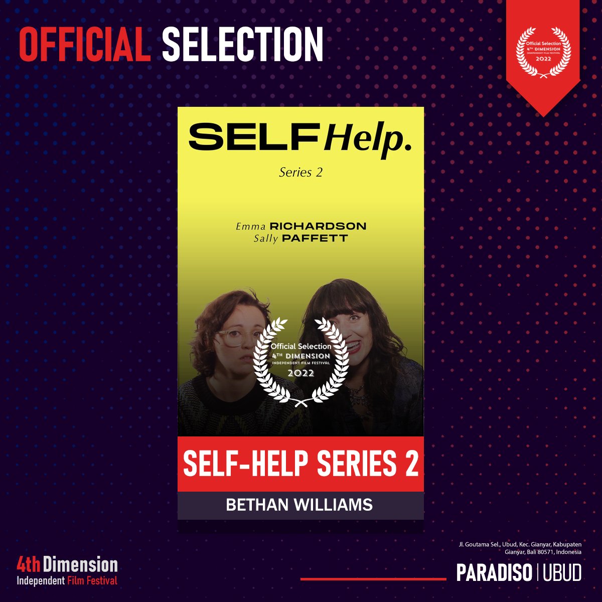 4D_FilmFest's tweet photo. Congratulations to all the officially selected project of March-April Season.
Thanks for your contribution to the world of Independent Cinema!!
.
#officialselectionnotify #officialseelection #indiefilmfestival #bali #indonesia #fdiff2022 #filmfreeway @FilmFreeway https://t.co/J039FfGuaw