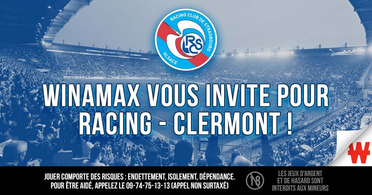 WinamaxSport's tweet photo. 🧧 Un lot de 2 places en salon est à gagner pour le match @RCSA - Clermont qui aura lieu samedi 14/05 à 21h00.

⚽️ Pour participer, RT + FOLLOW @WinamaxSport 

👉Précisez votre pseudo Winamax en réponse.

⏰Tirage au sort demain midi ! https://t.co/lg9Sq4VDvj