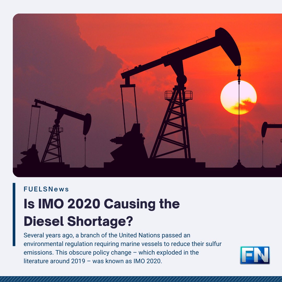 Several years ago, a branch of the United Nations passed an environmental regulation requiring marine vessels to reduce their sulfur emissions.  mansfield.energy/market-news/is…