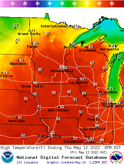 Steamy and stormy: Get ready for a taste of July, Minnesota. First 90s likely by Thursday. Severe weather risk returns Wednesday and Thursday evenings. #mnwx #wiwx
https://t.co/ZqDdoybJdd https://t.co/bq4Fqxgymj