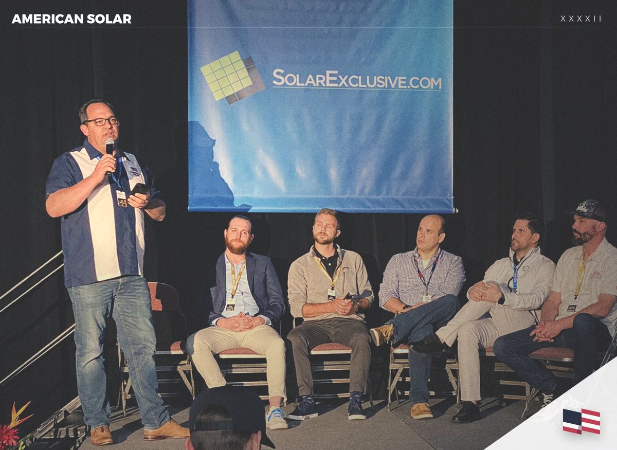 AmericanSolar_'s tweet photo. President of Sales Joe Taylor speaking at #SolarCon2022 & sharing our mission to accelerate the pace of #solarenergy transition thru technology, as well as insights on battery tech/integration. #AmericanSolar #cleanenergy #solarinstallation #SolarCon https://t.co/KiEVpXzEDL