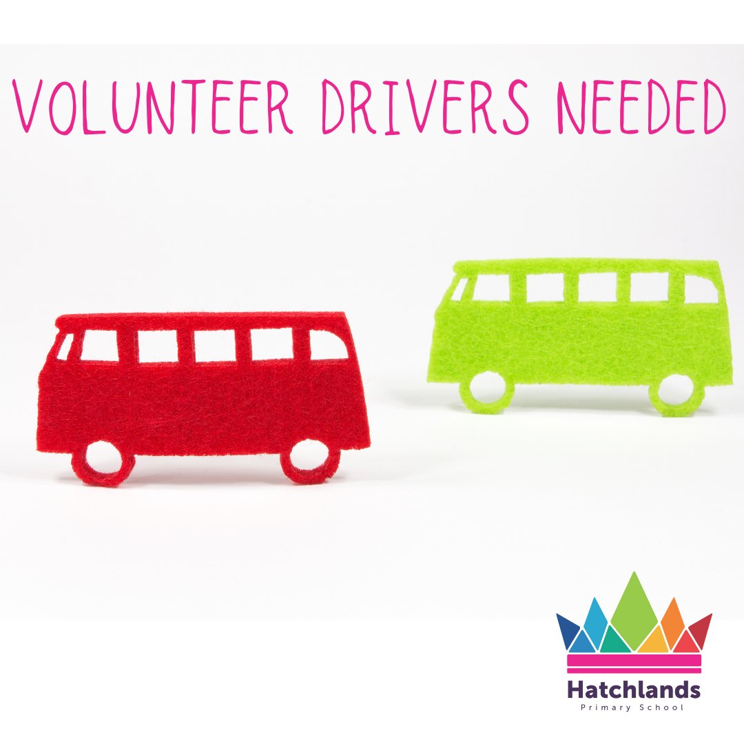 We really need your help! If you can drive and have some spare time, we would love to hear from you as we need #volunteerdrivers for our #minibuses. Training will be provided. 

Email us at admin@hatchlandsprimary.co.uk or call us on 01737 763549