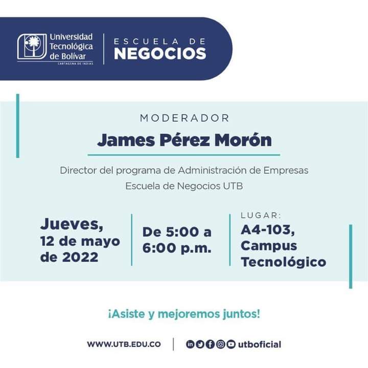jamesmanuelpm's tweet photo. ¿Estudiante #AdministraciónDeEmpresasUTB, creemos juntos propuestas de valor para seguir buscando la excelencia en nuestro programa ¡Este espacio es para ti!

Te esperamos:
🗓 Jueves, 12 de mayo
⏰ 5:00 - 6:00 p.m.
🏢 Campus Tecnológico @utboficial https://t.co/XVCBksGbfr