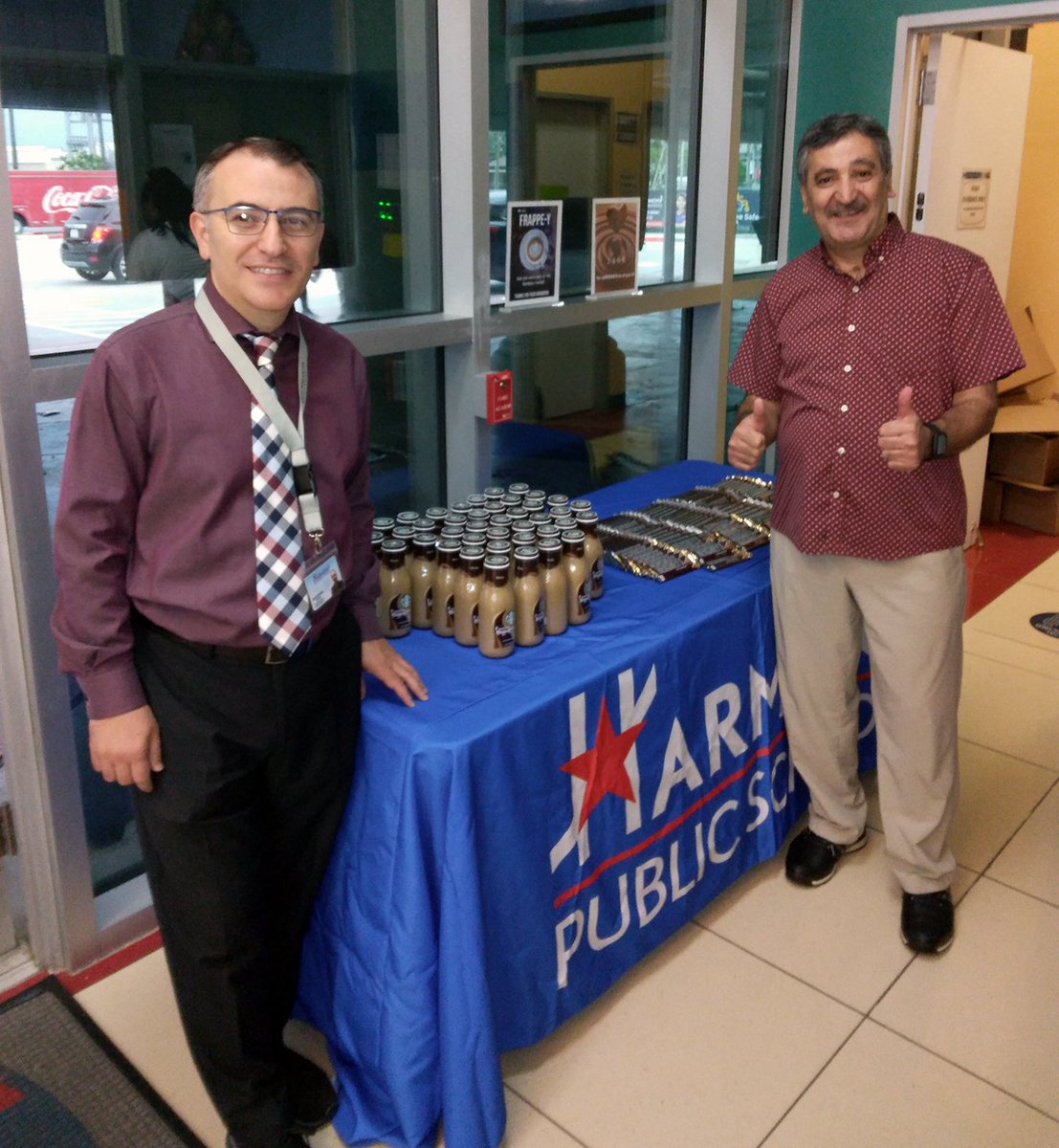 HPSArt's tweet photo. We love our teachers! This morning District staff thanked our hard working &amp; well deserving teachers with coffee and chocolates!  #HarmonyPublicSchools #teacherappreciationweek #HPS https://t.co/VjoPNd5oy9