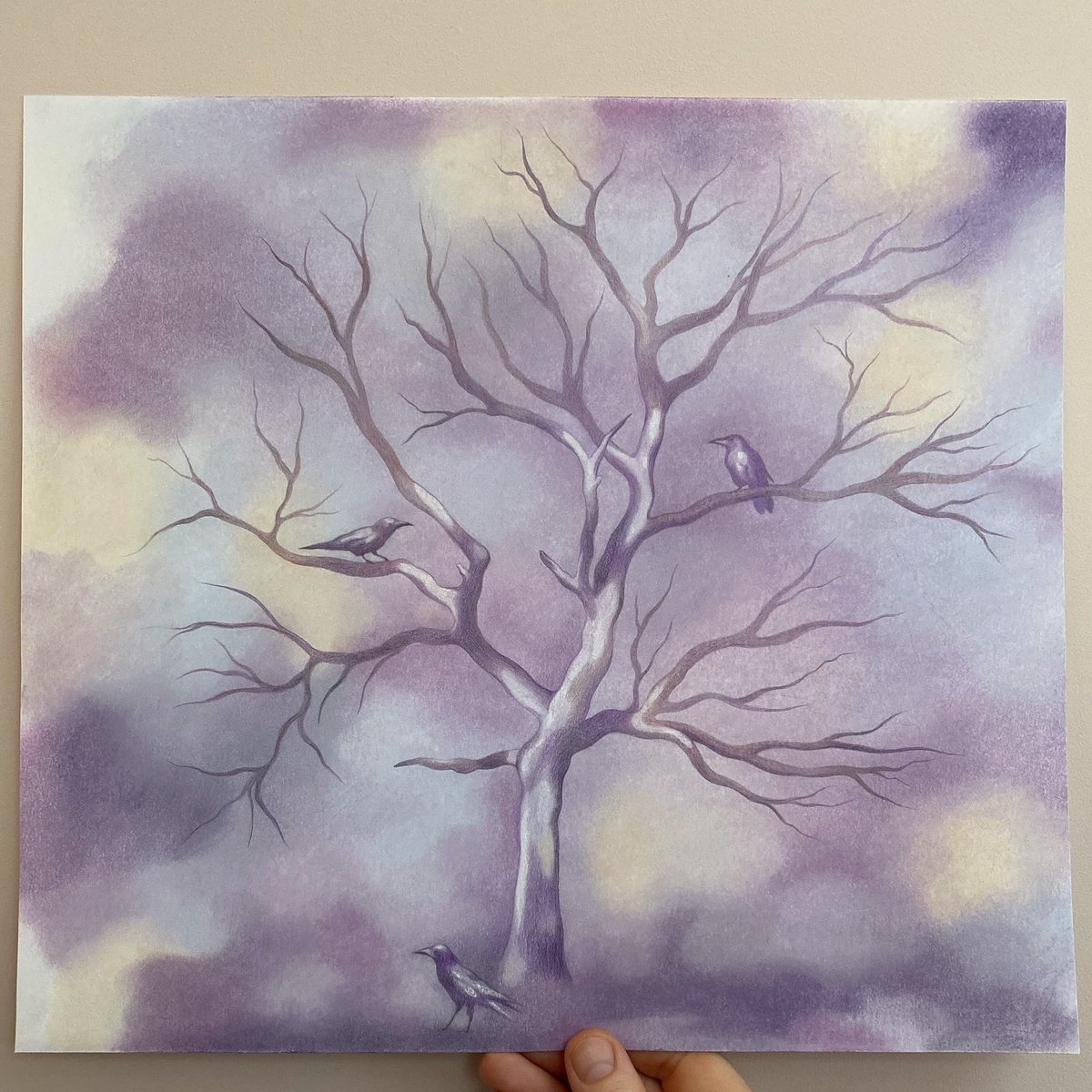 'The Healing Tree' - chalk pastel &amp; coloured pencil, inspired by a tree I love in Bushy Park (&amp; the crows!)
This &amp; other original pieces: etsy.com/uk/listing/900… (free postage worldwide for this one)
#UKMakers #WomanInBizHour #bushypark #Teddington #treeart #crows
