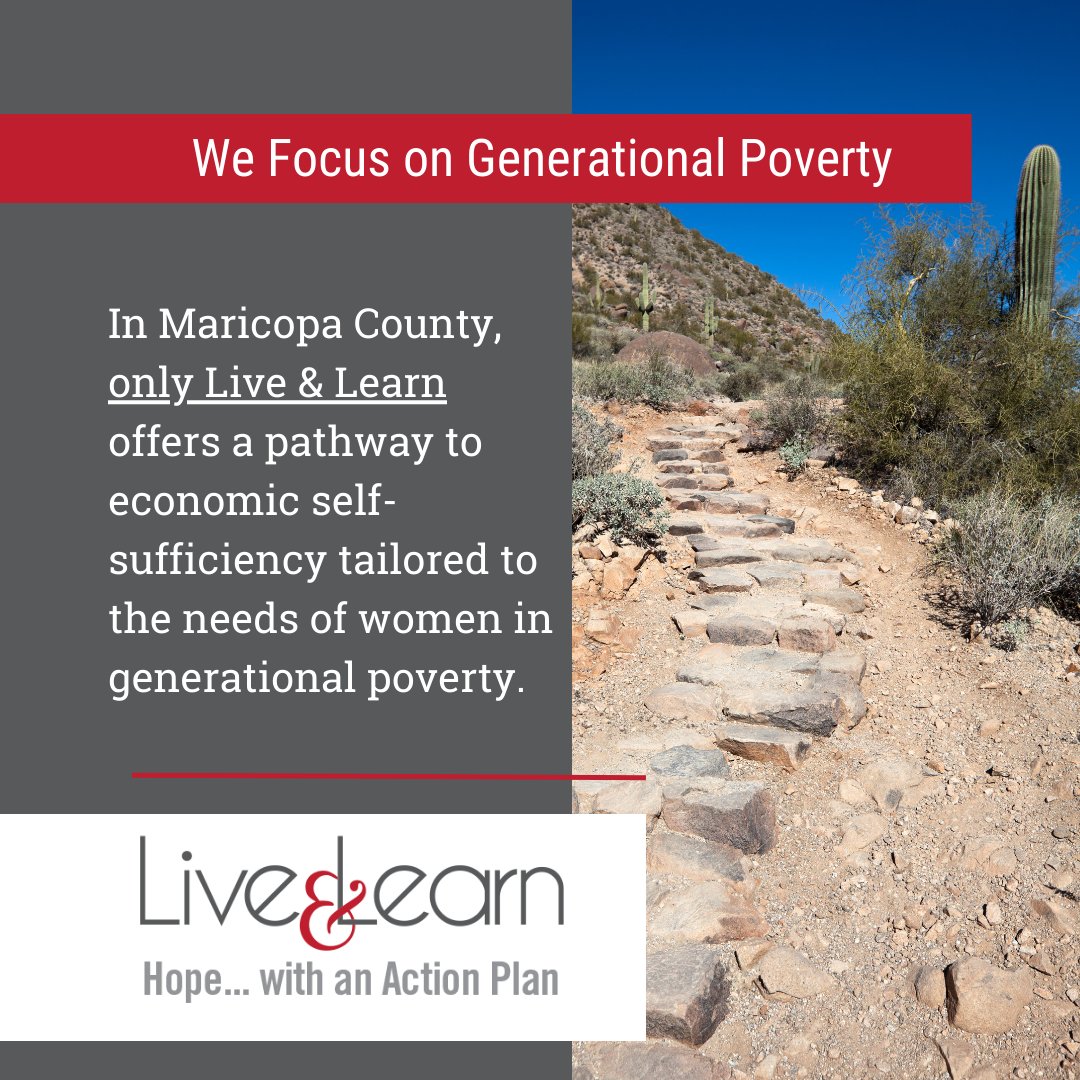 liveandlearnaz's tweet photo. Live & Learn women pursue a 2-year, intense pathway to health, independence, and financial security.
At Live & Learn, we know that if we do not address the problem now, it will only be worse in the future.
#Generationalpoverty #breakthecycle #empowerwomen #hopewithaplan https://t.co/kig20JRyvh