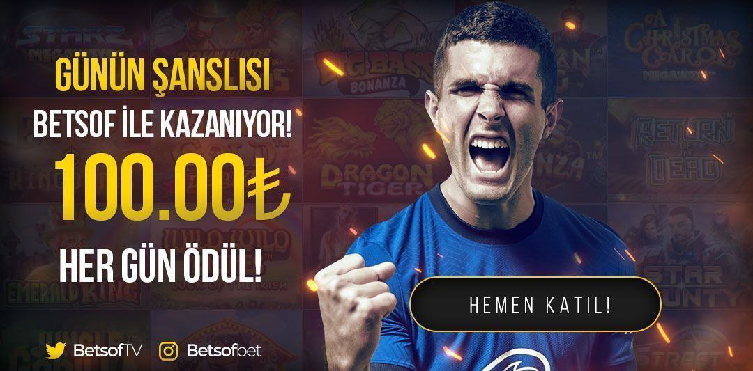 ✅ Her gün 1 şanslı üyemize 100₺ Bonus Hediye ediyoruz!

🎁 Detaylar promosyonlar sayfamızda. 

📊 5 yıldır kesintisiz ve güvenilir hizmet.

💪 Kalitenin adresi #Betsof!

😇 linktr.ee/betsofbahis

#bahis #iddaa #canlibahis #casino