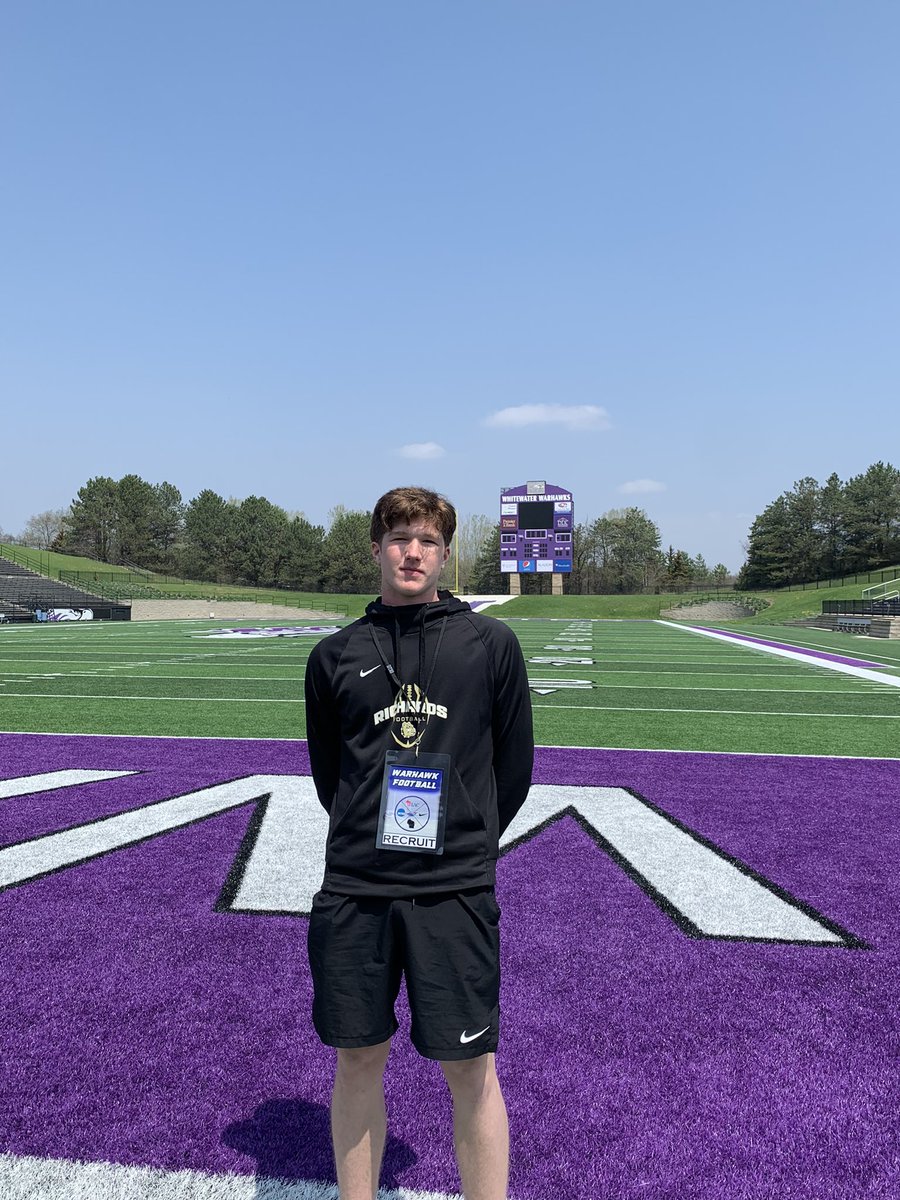 Cain_Sam3's tweet photo. Thanks @Coach_Pogue for having me out to UW-Whitewater! Had a great time seeing the campus and facilities! @HLR_FOOTBALL @Coachziemba46 https://t.co/dhc2IA4BZu