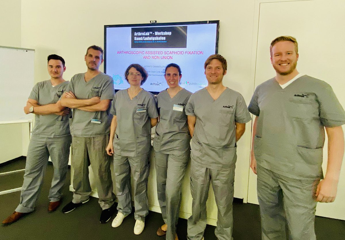 vcarratala's tweet photo. Terrific Wrist arthroscopy course in Arthrolab Munich, a really nice experience sharing 2 wonderful days with Dra Harhaus from @BGKlinikLu and her team 
Thank you very much @ArthrexMedEd and Thomas Aust for the invitation to participate as a faculty
@cirugiamanovlc https://t.co/RWrx8q8cls