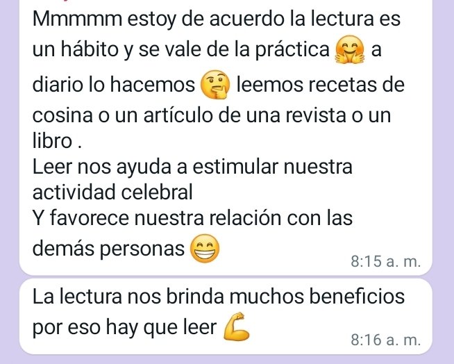 WendySalazarD's tweet photo. #SERVICIOSOCIALUNADISTAENCADA @ElOIRdelaRegion @ArgoteSimanca @San_g98 @ALBERTD47674033 @AybethTatis23 @dipasaflo @MonicaG01977517 @MAYRAMU16657210 @LicethS77368324 @Inesaminta27 Comunidad apoyando acción solidaria. "La lectura nos brinda muchos benéficos,  por eso hay que leer" https://t.co/Vv751y3fyM