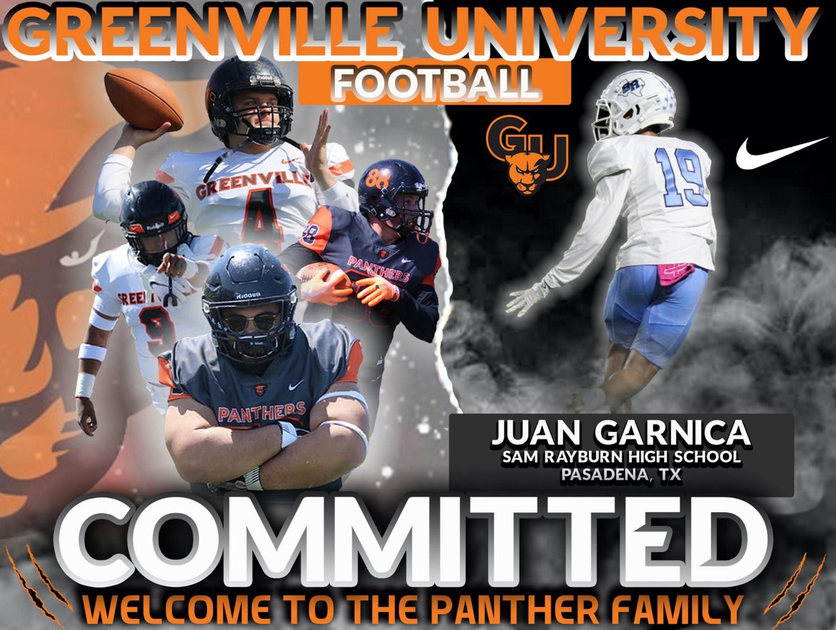 After a great talk and visit with <a href="/Coachschomaker/">Robbie Schomaker</a> and <a href="/CoachLBell/">Lamar Bell</a> I am blessed to announce my VERBAL COMMITMENT to <a href="/EMAPFootball/">Greenville University Football</a> 
GO PANTHERS‼️⬛️🟧
