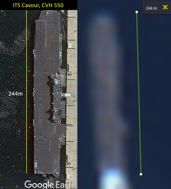 August20190831's tweet photo. #ItalyNavy aircraft carrier ITS #GiuseppeGaribaldi (#C551), ITS Cavour (#CVH550) and their formation were spotted in the #TyrrhenianSea about 150km to the east of Cagliari, Sardinia on May 10, 2022.
image via @sentinel_hub https://t.co/KtBmfkniWR