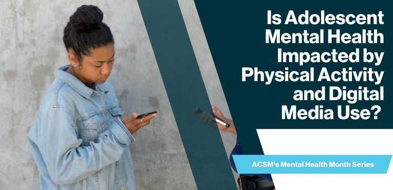 ACSMNews's tweet photo. Teen mental health and physical activity &amp; digital media use: does one impact the other? @ElinaEngberg &amp; colleagues look at adolescent behavior profiles and whether or not physical activity levels &amp; digital media use affect mental health.

The blog: https://t.co/tRp2sch3JQ https://t.co/sysbo2Nn2p