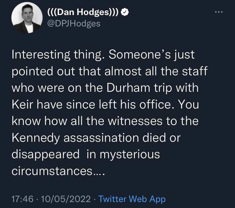 Starmer has killed all the witnesses?