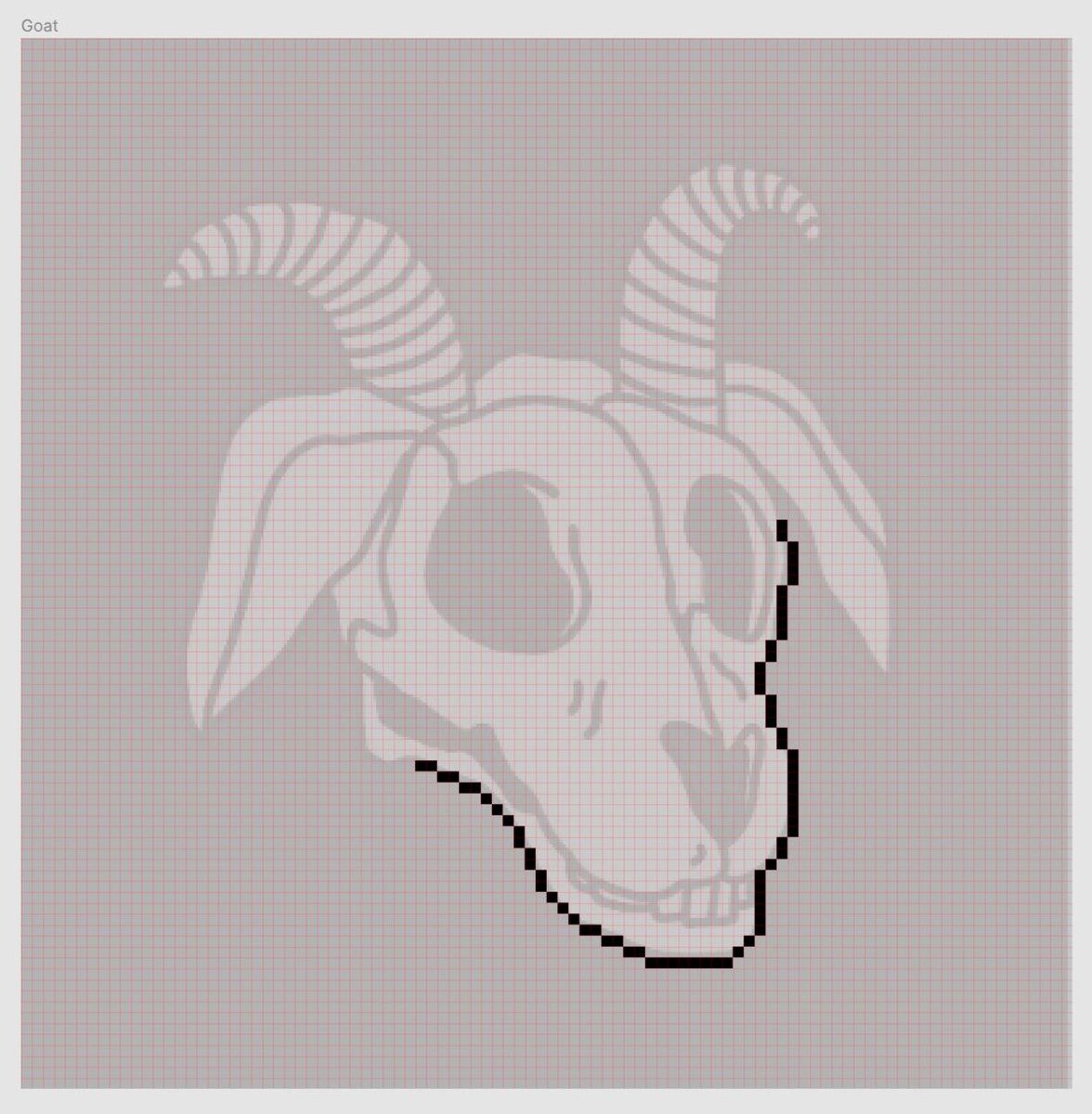 wadada1604's tweet photo. Took me 6hours to complete a full pixel art of @GreatGoatsNFT 's logo on Figma, they said to rock it🤘. I am goated 🐐! https://t.co/BEm737FSUc